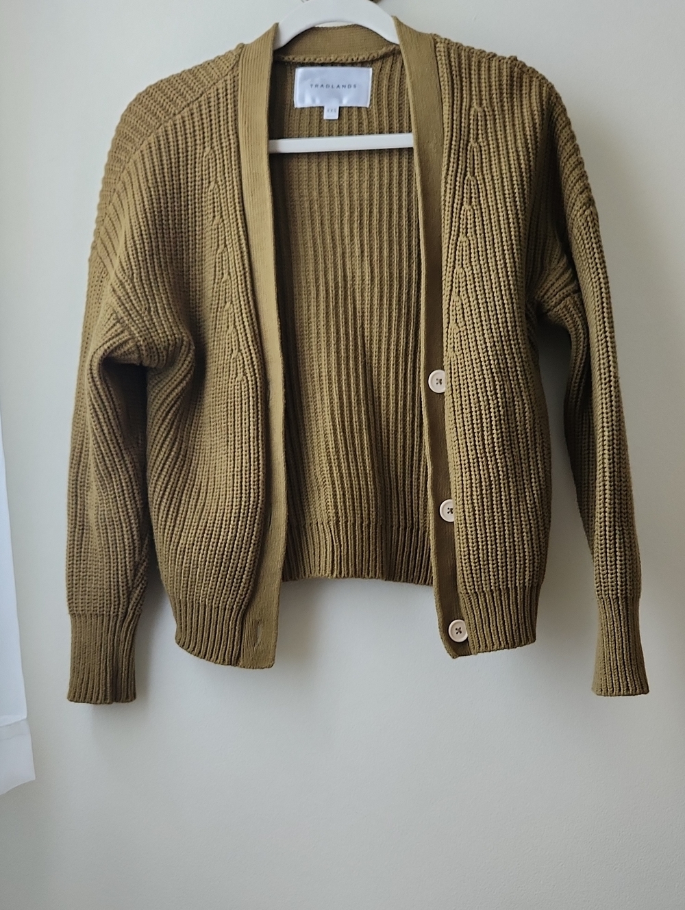 Tradlands Shelter Cardigan - Olive XXS